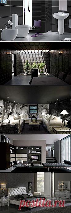 Черный цвет в интерьере | Ремонт квартиры своими руками