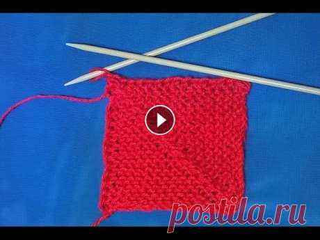 Мастер класс: пэчворк спицами, квадрат.pattern spokes.Muster Speichen Учимся вязать - легко и доступно....