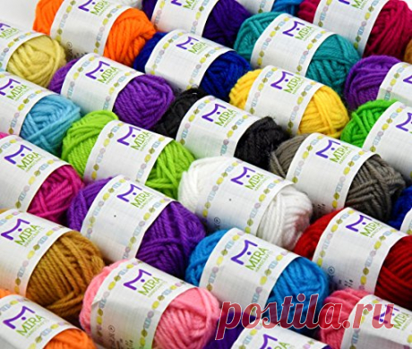 Купить Standard Garnknäuel Packung - 40 Acryl Garn Stränge – Erlesene Farben – Perfekt für jedes Häkel- und Strickprojekt на Amazon.de