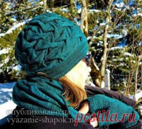 Женские Шапки Спицами | Вязание Шапок Спицами и Крючком - Part 3