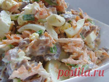 Салат "Радость Жеглова" Очень простенький, приятный на вкус и довольно сытный салат со странным названием