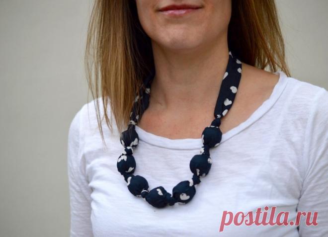 Как сделать бусы из ткани | Рукоделие