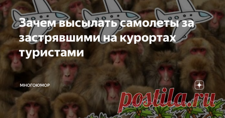 Зачем высылать самолеты за застрявшими на курортах туристами Уже несколько недель в сети гуляют новости о том, как в Занзибаре сидят русские туристы в количестве 127 человек, в других курортных зонах тоже тусуются наши соотечественники, которые ждут за ними на голубом вертолете прилетят добрые спасатели. В связи с этим у меня несколько вопросов к этим людям.
