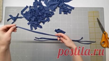 Просто нарежьте ненужные футболки на полоски: красивая, практичная утилизация - Рукодельные идеи