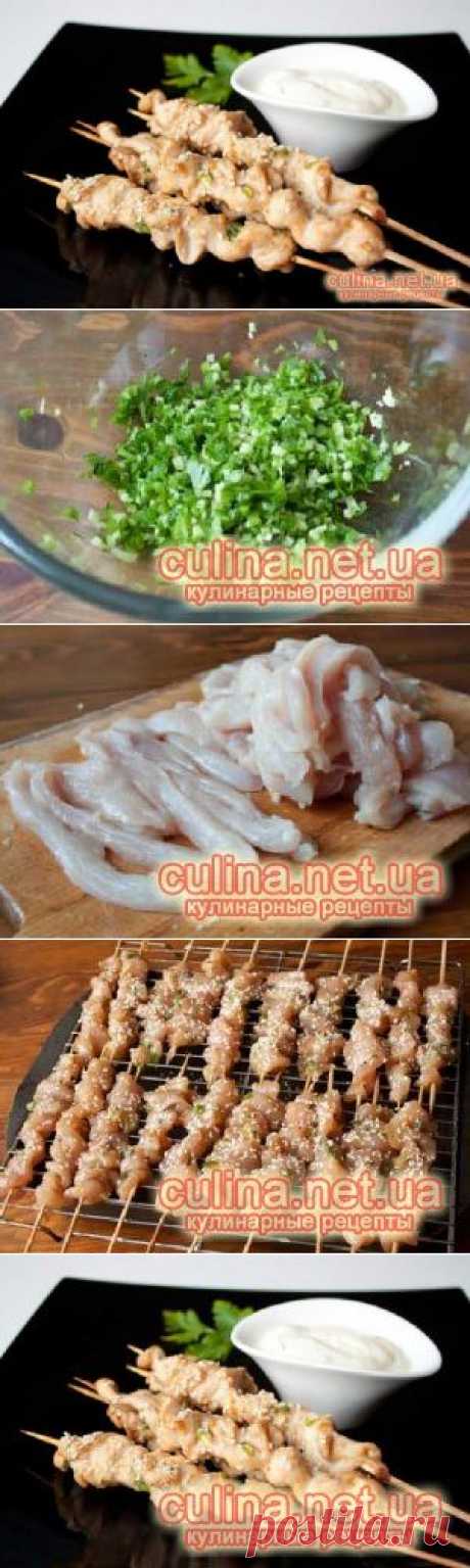 Шашлык из курицы в духовке