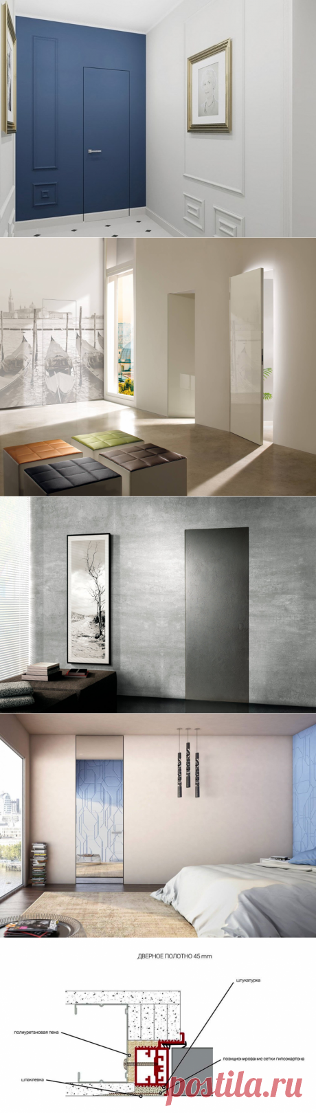 Двери скрытого монтажа: особенности выбора и установки