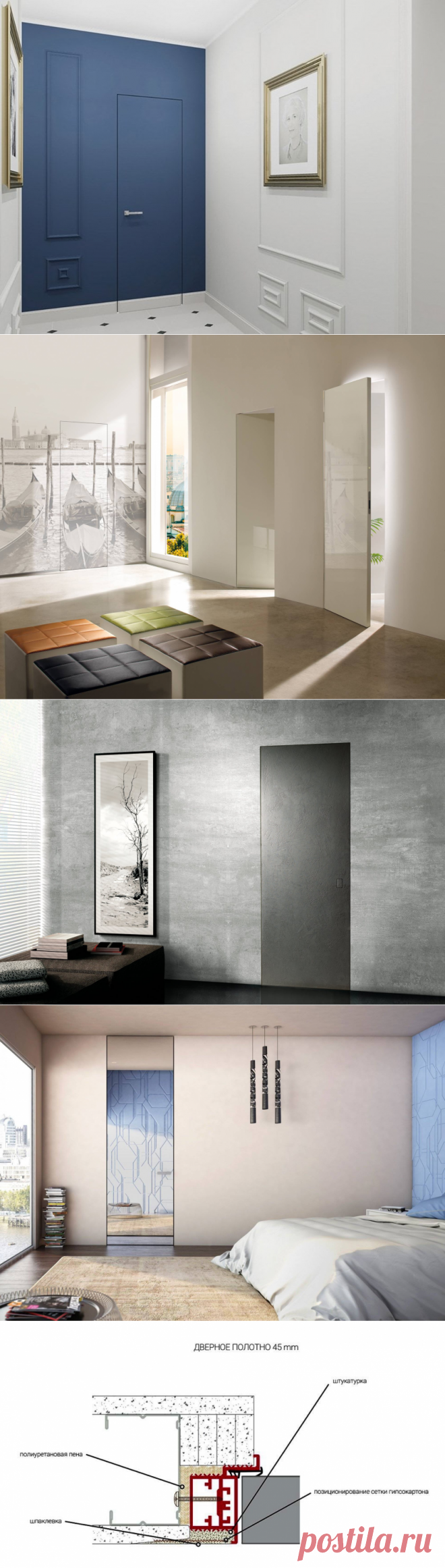 Двери скрытого монтажа: особенности выбора и установки