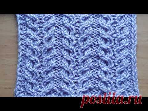 Красивый рельефный узор спицами для свитера, платья, кардигана, кофточки.