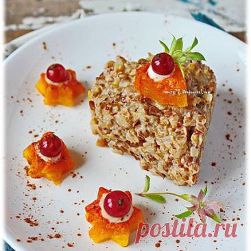 Каша из гречи и запечённой тыквы