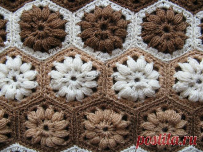 Шикарный кардиган из мотивов вязаный крючком. Схемы и описание - Мамины ручки