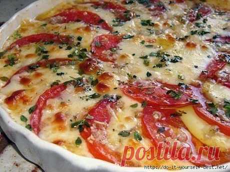 Великолепная закуска &quot;Помидоры с сыром&quot;.
