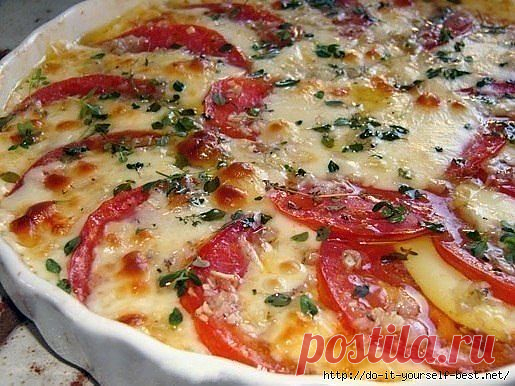 Великолепная закуска "Помидоры с сыром".