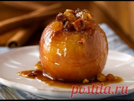Рецепт.  Яблоки запечёные с мёдом и корицей.