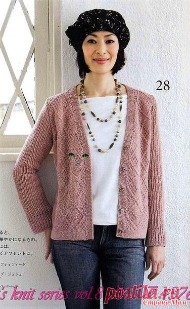 Жакет с рельефным узором. Спицы. - ВЯЗАНАЯ МОДА+ ДЛЯ НЕМОДЕЛЬНЫХ ДАМ - Страна Мам