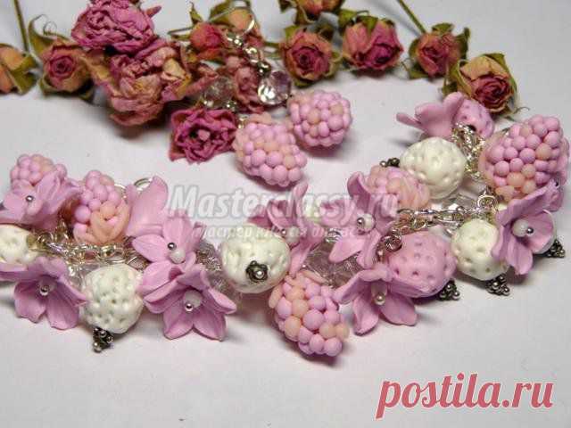 Комплект бижутерии из полимерной глины в стиле шебби шик. Мастер-класс с пошаговыми фото