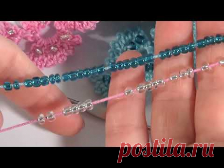 SUPER!!! Crochet 💖 💖 💖  Lace with Beads/More Tutorials ‪@elenarugal‬
