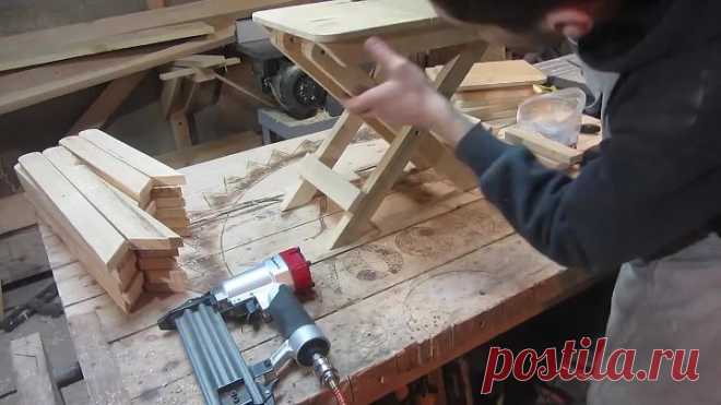Как сделать складной стул своими руками (канал DIY Woodant)