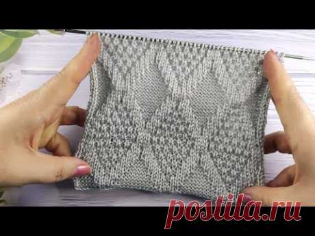 Relief Diamond Stitch| Relief-Rautenmuster stricken| Punto Rombi in rilievo|Point Losanges en Relief