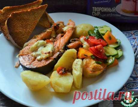 Сёмга с мидиями и творожным сыром – кулинарный рецепт