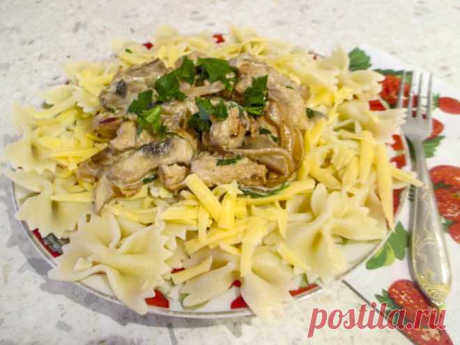 Паста с курицей и грибами в сливочном соусе в Яндекс.Коллекциях