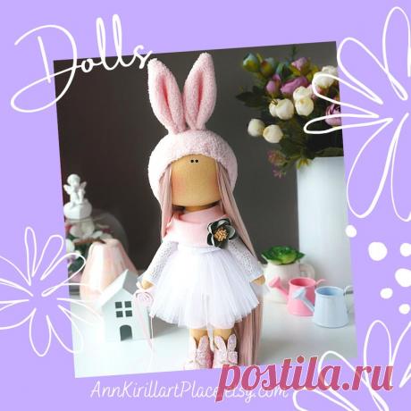 Bunny Christmas Doll Handmade Tilda Doll Decor Baby Doll | Etsy