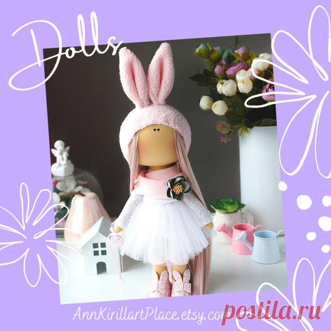 Bunny Christmas Doll Handmade Tilda Doll Decor Baby Doll | Etsy