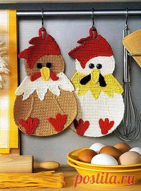 Прихватки для кухни "Курочка".