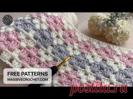 VERY EASY Crochet Pattern for Beginners!⚡️😍 Crochet Stitch for Baby Blanket & Bag