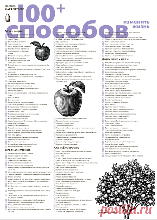 Если вы открывали любую из частей дилогии «100 способов изменить жизнь», то знаете: на каждой странице — миллион цитат, перлов, мыслей, которые хочется выгравировать в камне и перечитывать каждый день.