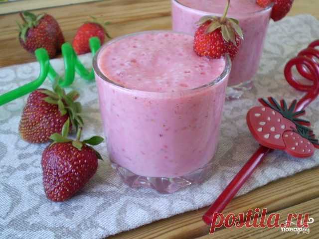 Клубничный коктейль в блендере - пошаговый рецепт с фото на Повар.ру