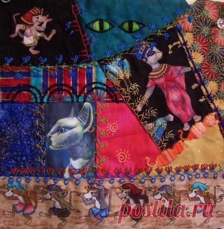 Панно-АФРИКА_крейзи квилт