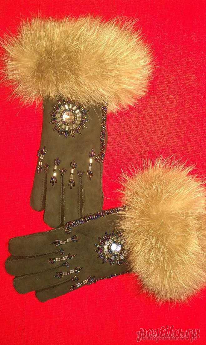 Перчатки "Зима с переливами"