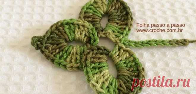 Folha tripla passo a passo | Croche.com.br