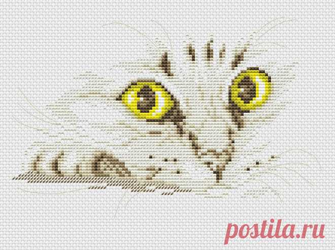 Кошка. Схема вышивки