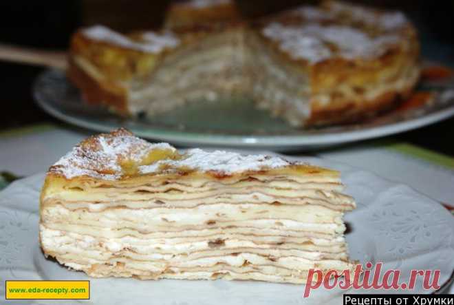Блинный пирог с творожной начинкой рецепт с фото пошагово - 1000.menu