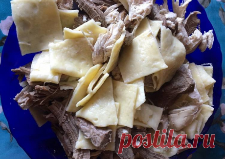 Бешбармак с мясом из яичного теста Автор рецепта Аня Иванова - Cookpad