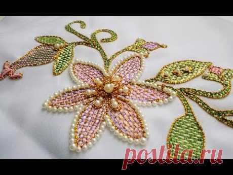 ВЫШИВКА:  ШТОПКА \  Hand Embroidery: Checkered Flower Stitch