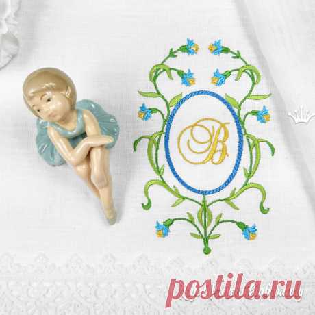 Бесплатный Дизайн машинной вышивки Рамка для монограммы с цветами - 3 размера