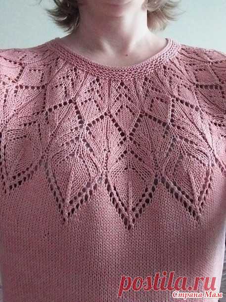 Летняя футболка спицами - Вязание - Страна Мам