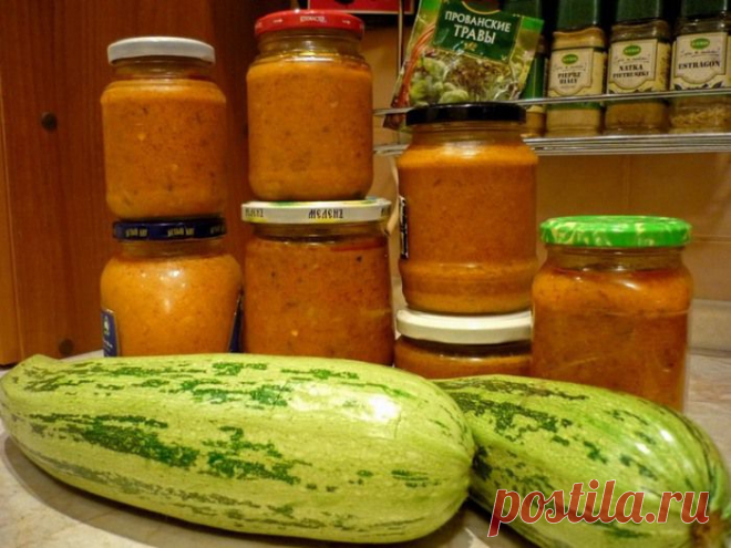 Кабачковая икра с чесноком
