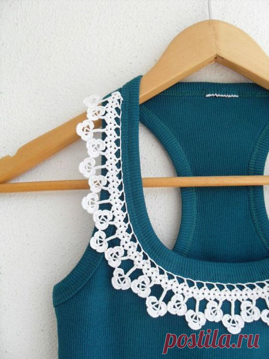 Преображаем нашу одежду, с помощью вязаных элементов - кайма, кружево, мотивы и т.д. Схемы для вязания. | Юлия Жданова | Дзен