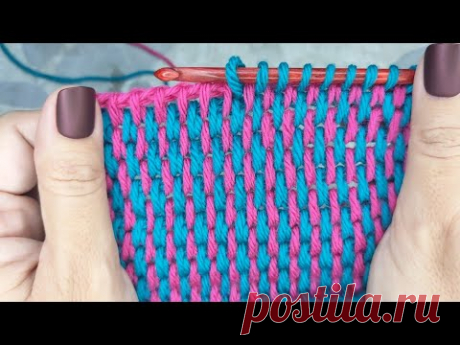 Beautiful Tunisian Crochet Blanket Pattern ✨️