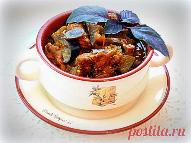 Дамлама по - худжандски (Овощное рагу с говядиной и баклажанами)