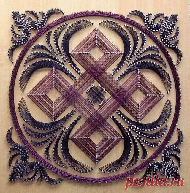 Декор для дома своими руками - Стринг Арт!