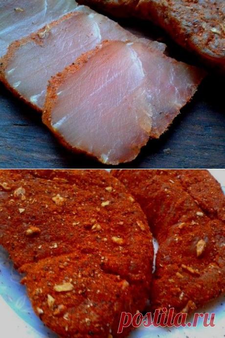 Сыровяленая куриная грудка, проще не бывает....