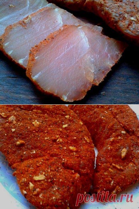 Сыровяленая куриная грудка, проще не бывает....