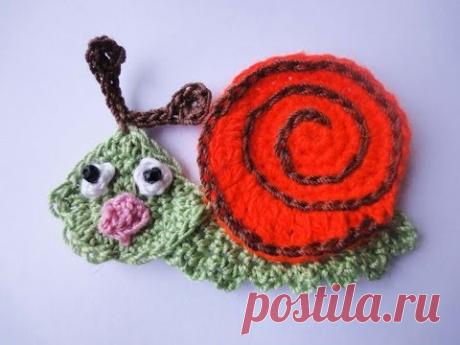 Аппликация "УЛИТКА"  Application "SNAIL" Crochet