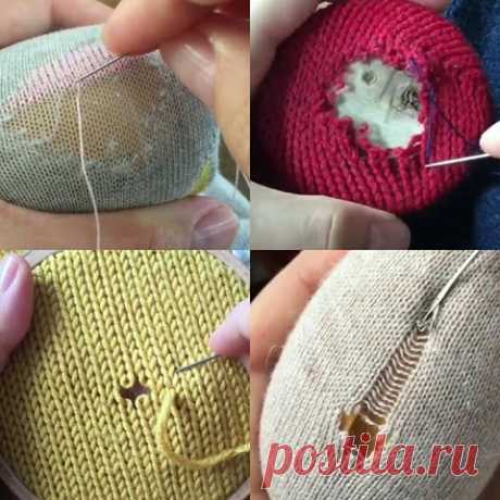 (3) Вязание спицами и крючком