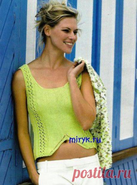 Топ | вязание спицами схемы с описанием