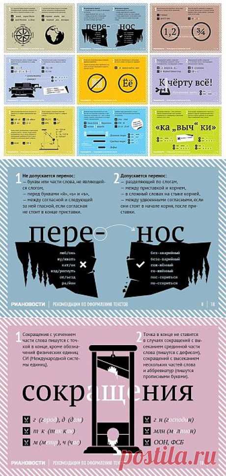 Рекомендации по оформлению текстов от РИА Новости